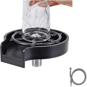 Automata pohár mosó berendezés - minden típusú pohár és palack könnyű elöblítéséhez - éttermekbe, bárokba, otthonra - fekete (BBM) (FX) - Image 14