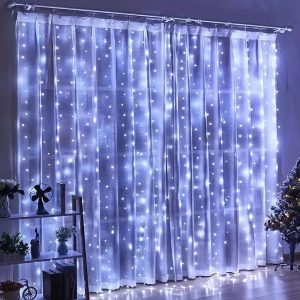 200 LED-es fényfüggöny – beltéri használatra, hidegfehér ragyogás, 2 x 2 m (BBV) - Image 3
