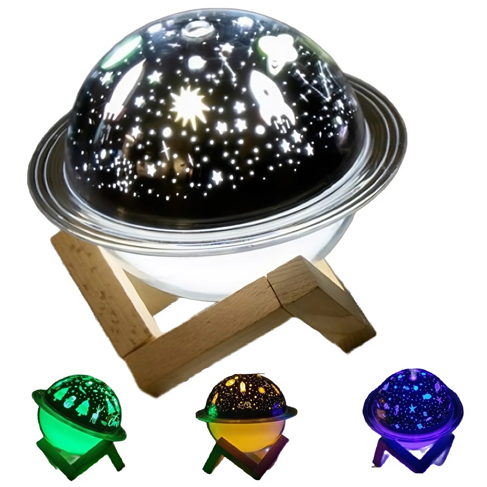 Hangulatos projektoros aromaterápiás párologtató éjszakai fény – 230 ml 230ml (BBV) 8