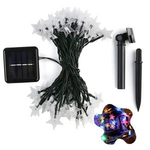 Napelemes csillagformájú színes LED fényfüzér – 20 LED, 5 méter karácsonyi dekoráció (BBV) - Image 6