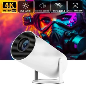 Intelligens 4K videoprojektor játékkonzollal, Android TV 11.0, WiFi 6, 280 ANSI, 130" képernyő, beépített hangszóró, HDMI, USB (FX) (BBV) - Image 3