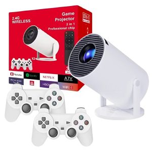 Intelligens 4K videoprojektor játékkonzollal, Android TV 11.0, WiFi 6, 280 ANSI, 130" képernyő, beépített hangszóró, HDMI, USB (FX) (BBV) - Image 9