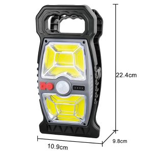 Solar LED mozgásérzékelős lámpa – YX-667C, napelemes és USB Type-C töltéssel, IP65 (BBD) - Image 5