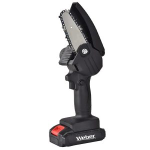 Weber akkumulátoros láncfűrész – 10 cm vágáshossz, kompakt és erőteljes, 2 db 21V-os akkumulátorral R-009 (BBD) - Image 3