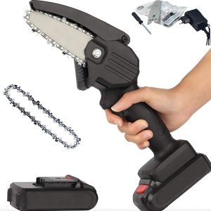 Weber akkumulátoros láncfűrész – 10 cm vágáshossz, kompakt és erőteljes, 2 db 21V-os akkumulátorral R-009 (BBD) - Image 6