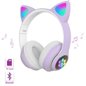 Cicafüles vezeték nélküli fejhallgató – lila (THM) (BBD) (BBV)(BBJH) - Image 3