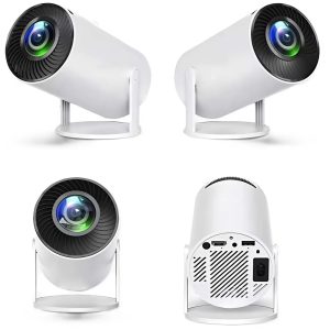 Hordozható mini projektor – WiFi, Bluetooth, ULTRA HD, automata trapézkorrekció, 360° forgatás (THM) - Image 4