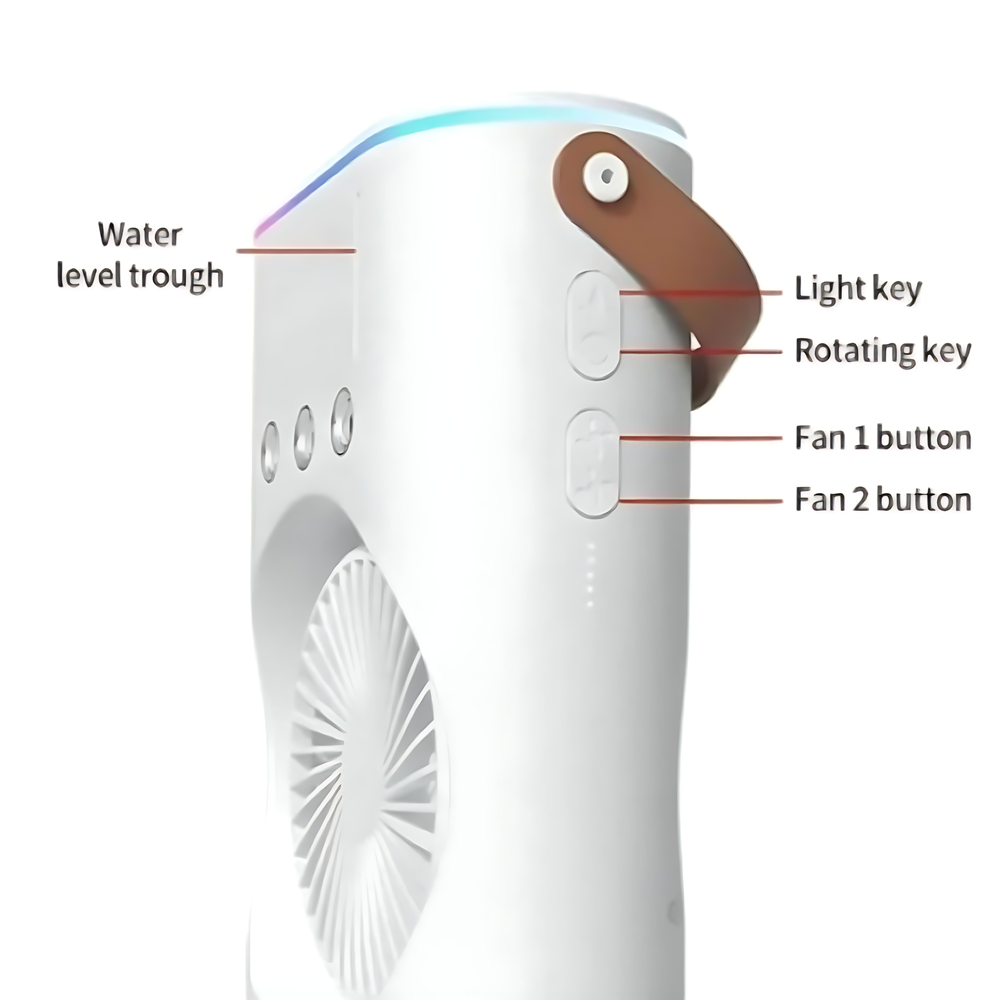 Hordozható_asztali_párásító_ventilátor_36W,_3_fokozat,_3000_mAh,_távirányítóval,_fehér_FH_888_(BBJH)1