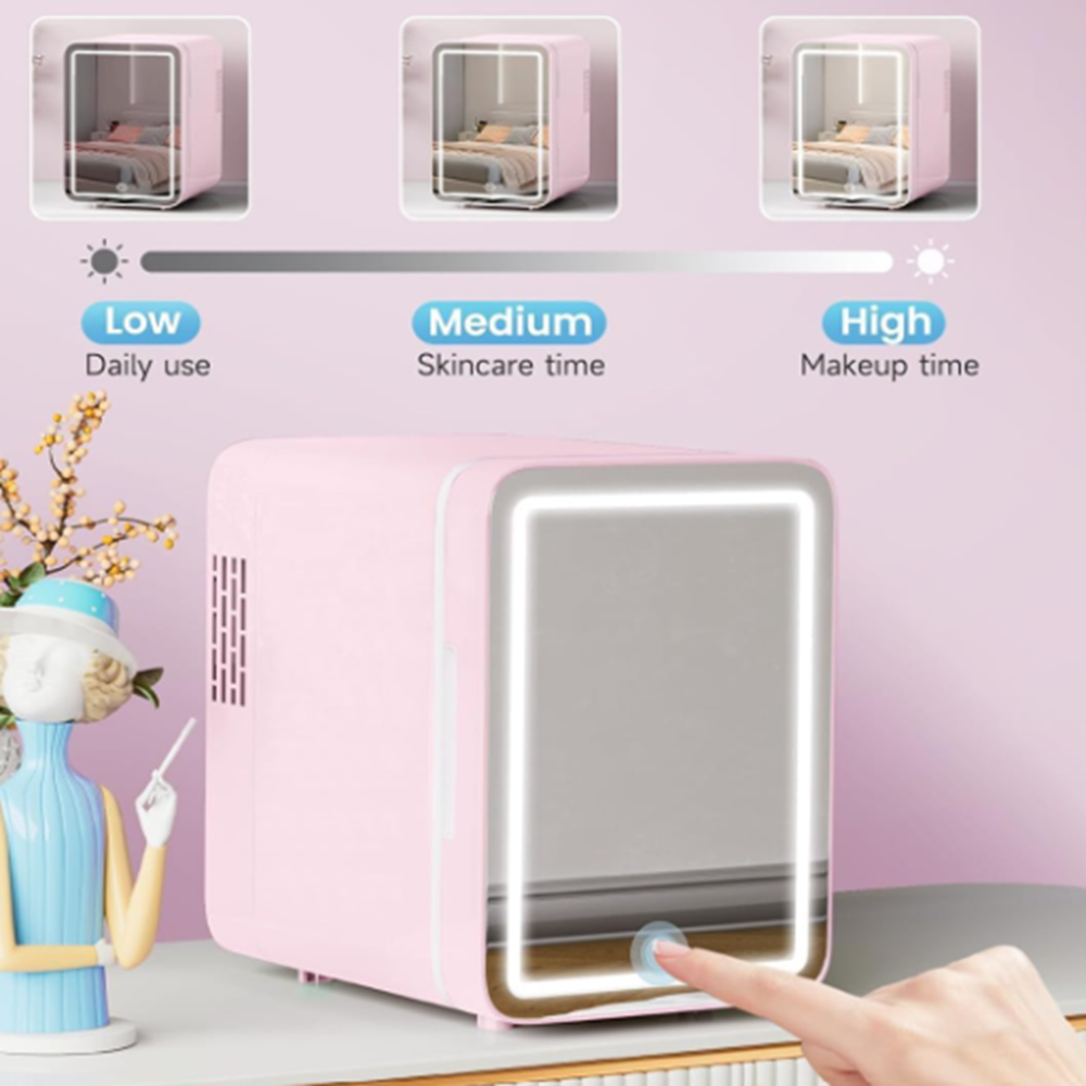 Silver_Love_5L_hordozható_mini_hűtő_LED_tükrös_ajtóval_kozmetikai_szerek_vagy_üdítők_tárolásához,_melegítő_hűtő_funkcióval_(BBJH)13