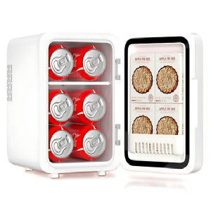 Silver Love 5L hordozható mini hűtő LED tükrös ajtóval – kozmetikai szerek vagy üdítők tárolásához, melegítő-hűtő funkcióval (BBJH) - Image 10