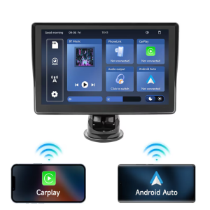 Autós multimédiás navigációs rendszer – 7"-os" HD érintőképernyő, CarPlay & Android Auto, Bluetooth 5.4, FM/AUX, TF kártyahely SD7299 (THM) - Image 3