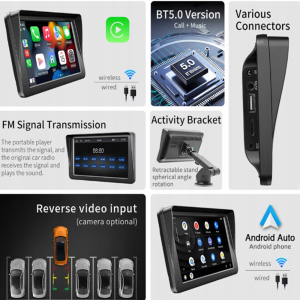 Autós multimédiás navigációs rendszer – 7"-os" HD érintőképernyő, CarPlay & Android Auto, Bluetooth 5.4, FM/AUX, TF kártyahely SD7299 (THM) - Image 11