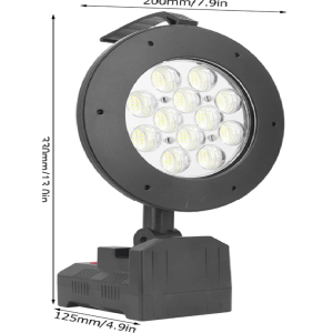 Hordozható, ultra erős, vízálló, hordozható kézilámpa 192 LED- állítható világítású keresőlámpa W872A (FX) (BBV) - Image 8