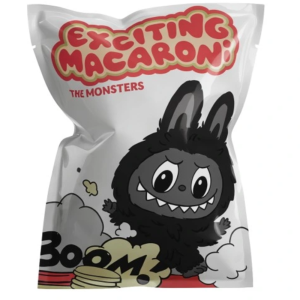 Labubu macaron meglepetésdoboz plüssjáték – 17 cm-es fekete különleges kiadás (BBE) - Image 10