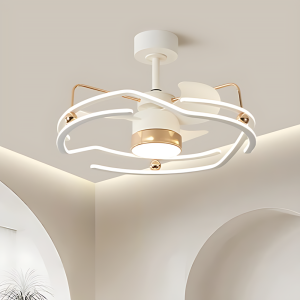 Modern mennyezeti ventilátoros LED lámpa – fényerőszabályozható világítás távirányítóval (BBD) - Image 1