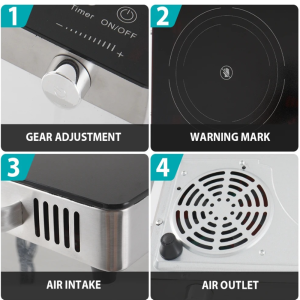 Winning Star ST-9671 hordozható indukciós főzőlap – 2000W kerámia felületű, érintőpaneles elektromos főzőeszköz gyors és energiatakarékos főzéshez ST9671 (BBKM) (FX) - Image 6