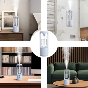 Aromaterápiás illóolaj diffúzor – 50 ml-es kapacitású, elegáns fehér kivitelben, 16.7×6×6 cm (BBM) - Image 4