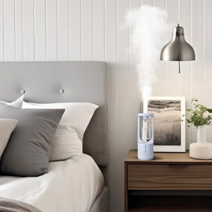 Aromaterápiás illóolaj diffúzor – 50 ml-es kapacitású, elegáns fehér kivitelben, 16.7×6×6 cm (BBM) - Image 6