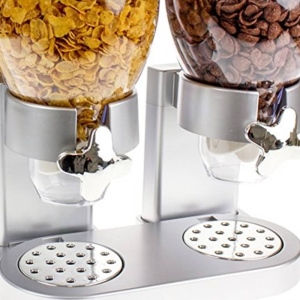 Dupla tartályos műzli- és gabonapehely adagoló – praktikus reggeli tároló és önkiszolgáló dispenser konyhába (BLLV) - Image 3