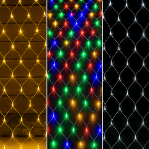 Kültéri LED fényfüggöny háló – 1,2 x 1,6 m vízálló karácsonyi égősor dekoráció fára, ablakra, erkélyre - választható színben (BBD) - Image 12