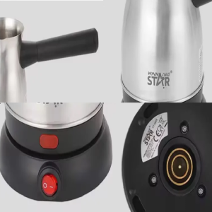 Winning Star elektromos török kávéfőző – 500 ml kapacitású gyorsfőző, rozsdamentes acél házzal és automatikus kikapcsolással ST-9895 (BBA) - Image 4