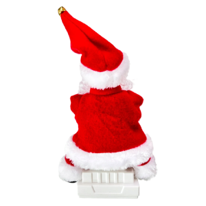 Zenélő és mozgó doboló Mikulás figura – vidám karácsonyi dekoráció HS1382-12 (BBJ) - Image 8