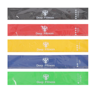 5 darabos elasztikus edzőszalag készlet – különböző erősségű gumis fitnesz szalagok otthoni edzéshez, nyújtáshoz és rehabilitációhoz (FX) (BLLV) - Image 2