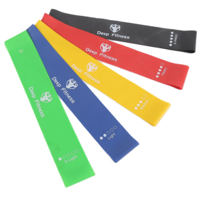 5 darabos elasztikus edzőszalag készlet – különböző erősségű gumis fitnesz szalagok otthoni edzéshez, nyújtáshoz és rehabilitációhoz (FX) (BLLV) - Image 5