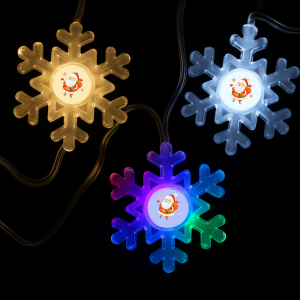 Karácsonyi hópehely LED fényfüzér – 5 méteres dekoráció választható színben, beltéri és kültéri hangulatvilágításhoz H0416 (BBD) - Image 7