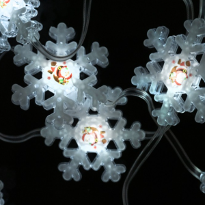Karácsonyi hópehely LED fényfüzér – 5 méteres dekoráció választható színben, beltéri és kültéri hangulatvilágításhoz H0416 (BBD) - Image 6