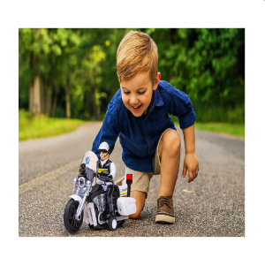 Rendőrségi játék motorkerékpár – 23 cm-es motor fény- és hangeffektekkel, realisztikus rendőr jármű gyerekeknek WY430A (BBJ) - Image 2