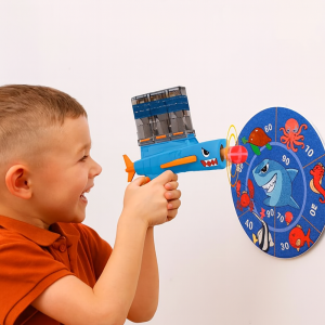 Shark attack – ragadós golyós célbalövő játék gyerekeknek darts táblával, beltéri szórakozáshoz (BBJ) - Image 2