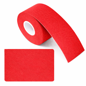 Kineziológiai tapasz – 5 cm × 5 m izom- és ízülettámasztó sport szalag fájdalomcsillapításhoz és regenerációhoz - Piros (FX) (BLLV) - Image 6