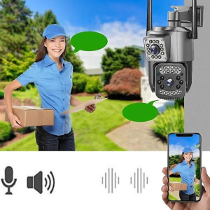 Dupla lencsés 4MP 2K IP kamera 4G SIM kültéri WiFi 10X zoom biztonsági CCTV kamera (BBD) - Image 3