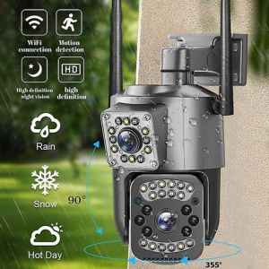 Dupla lencsés 4MP 2K IP kamera 4G SIM kültéri WiFi 10X zoom biztonsági CCTV kamera (BBD) - Image 5