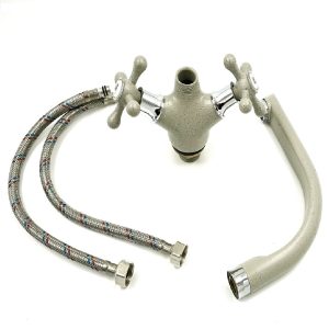 FLINKE PureLine fürdőszobai csaptelep – fehér kerámiabetéttel (BBV) - Image 6