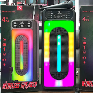 Hordozható vezeték nélküli Bluetooth hangszóró RGB LED világítással és beépített mikrofonnal KTS-1555 (FX) (BBD) - Image 3