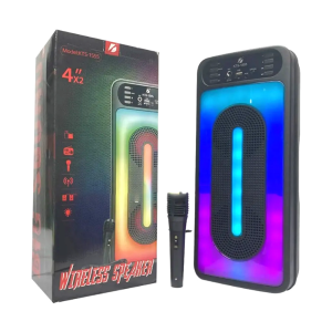 Hordozható vezeték nélküli Bluetooth hangszóró RGB LED világítással és beépített mikrofonnal KTS-1555 (FX) (BBD) - Image 5