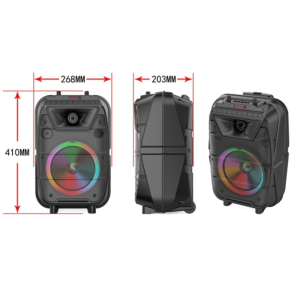 Bluetooth party hangfal karaoke funkcióval – hordozható vezeték nélküli hangszóró ZQS-8121 (FX) - Image 3