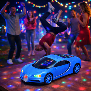 WSTER WS-660 Bugatti autó formájú hordozható bluetooth hangszóró 15w – led kijelzős, FM rádiós (BBD) - Image 5