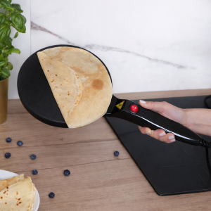 CREPELLA Pro elektromos palacsintasütő és crepe maker – tapadásmentes tortilla sütő, kompakt reggelikészítő - 600W (BBE) - Image 2