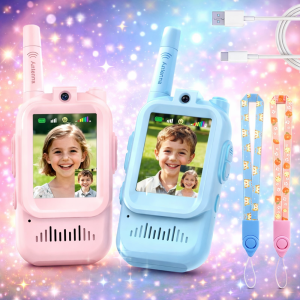 KidConnect videós walkie-talkie gyerekeknek – 2 db-os gyermek adóvevő szett kamerával és kijelzővel (BBD) - Image 5