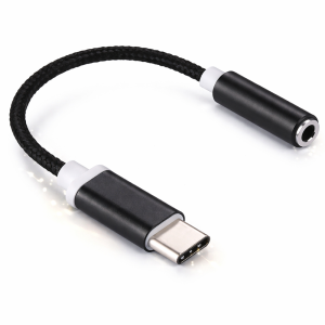 Kouvolsen USB-C – 3,5 mm jack adapter – audio átalakító fejhallgatóhoz, fekete (BBD) - Image 5