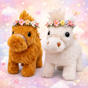 PonyPal interaktív plüss póni – sétáló plüss ló csóváló farokkal, mozgó játék póni gyerekeknek 22 cm (BBJ) - Image 5