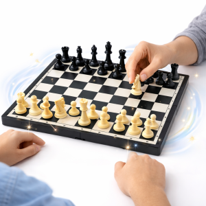 Poptoy klasszikus sakk készlet – stratégiai társasjáték gyerekeknek és felnőtteknek, kompakt sakk szett 11×23×3 cm (BBMJ) (FX) - Image 3
