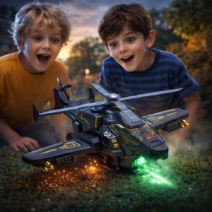 RoboChopper transformer helikopter – átalakuló robot játék LED fénnyel és hanggal (BBJ) - Image 3