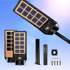 THOLux FT-200W 200W napelemes LED utcai lámpa 6500K hidegfehér IP65 – kültéri udvari és kerti világítás (FX) - Image 2