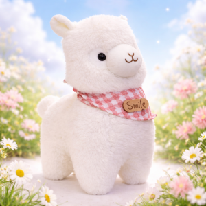 Alpacasso fehér plüss alpaka – puha, ölelhető alpaka játék gyerekeknek és ajándéknak (BBJ) - Image 6