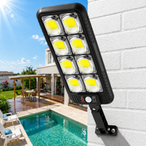 EcoLight JX-200 napelemes fali lámpa – COB LED, mozgásérzékelő, vízálló kültéri kivitel (BBD) - Image 2