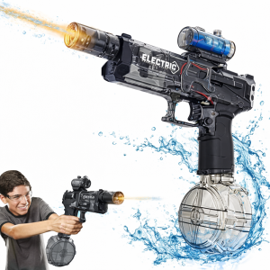 HydroStorm elektromos vízpisztoly – pisztoly formájú automata vízágyú nagy tartállyal, 10m hatótáv (BBJ)